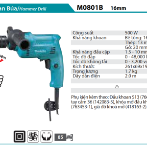 Makita M0801B MÁY KHOAN BÚA(16MM)