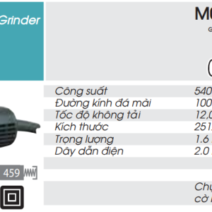 Makita M0900B MÁY MÀI GÓC(100MM/540W/CÔNG TẮC TRƯỢT)