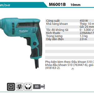 Makita M6001B MÁY KHOAN(10MM)