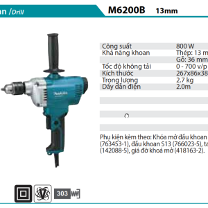 Makita M6200B MÁY KHOAN(13MM)