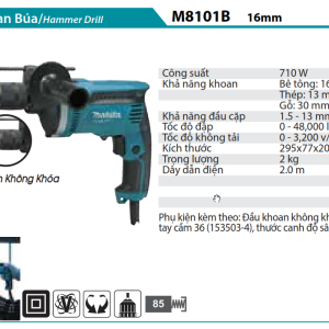 Makita M8101B MÁY KHOAN BÚA(16MM)