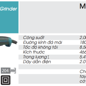 Makita M9000B MÁY MÀI GÓC(180MM/2000W/CÔNG TẮC BÓP)