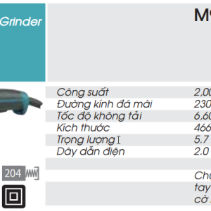 Makita M9001B MÁY MÀI GÓC(230MM/2000W/CÔNG TẮC BÓP)