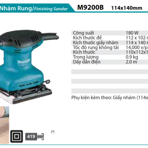 Makita M9200B MÁY CHÀ NHÁM RUNG