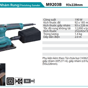 Makita M9203B MÁY CHÀ NHÁM RUNG