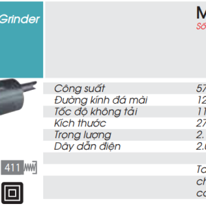 Makita M9503B MÁY MÀI GÓC(125MM/570W/CÔNG TẮC TRƯỢT)