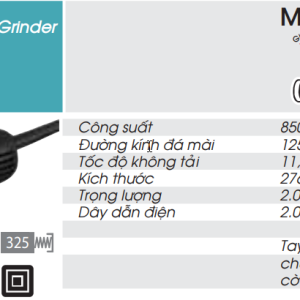 Makita M9511B MÁY MÀI GÓC(125MM/850W/CÔNG TẮC TRƯỢT)