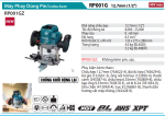 Makita RP001GZ Máy phay dùng pin 40V