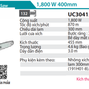 Makita UC3041A MÁY CƯA XÍCH DÙNG ĐIỆN(300MM/90PX)