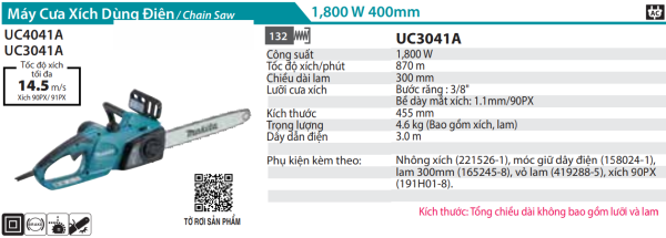 Makita UC3041A MÁY CƯA XÍCH DÙNG ĐIỆN(300MM/90PX)