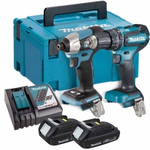 Makita DLX2406TX1 BỘ SẢN PHẨM(DTW300+DGA404+BL1850B*2)